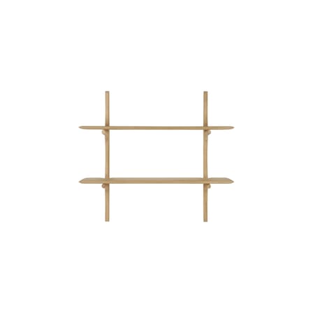 Étagère PI bois naturel / 2 étagères - Chêne massif / L 100 x H 91 cm - Ethnicraft