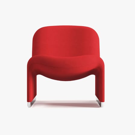 Fauteuil rembourré Alky tissu rouge / Giancarlo Piretti, 1970 - ANONIMA CASTELLI
