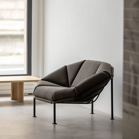 Fauteuil rembourré Atlas tissu vert - KANN DESIGN