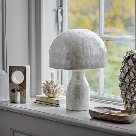 Lampe de table Adria / Coquille de capiz - H 43 cm - Bloomingville