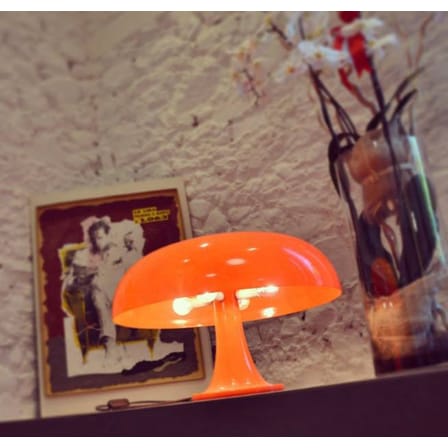 Lampe de table Masters' Pieces - Nesso plastique blanc / 1967 - Ø 54 cm - Artemide