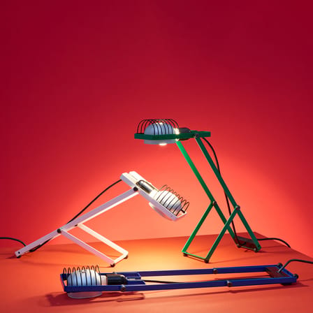 Lampe de table Sintesi métal vert / Ernesto Gismondi, 1975 - Orientable - Artemide