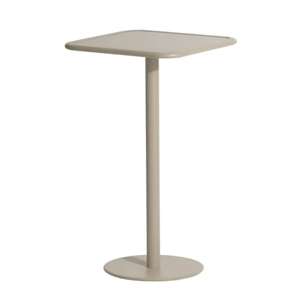 Mange-debout Week-end métal beige / 60 x 60 cm x H 105 cm - Aluminium - Petite Friture