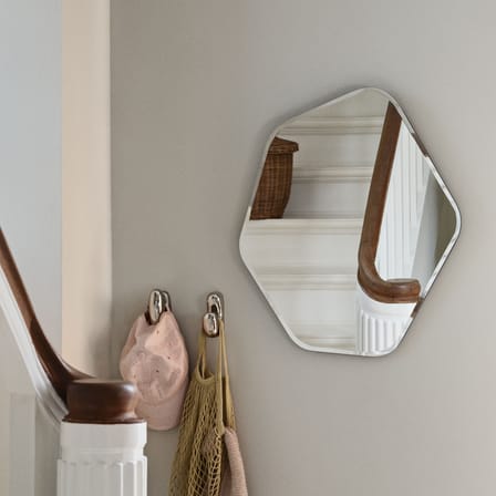 Miroir mural Ruby verre argent / L 50 x H 60 cm - BROSTE COPENHAGEN