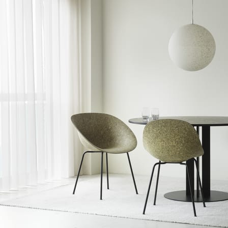 Sessel Mat faser braun / Alge Marine - Füße aus Stahl - Normann Copenhagen