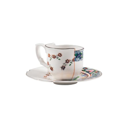Tasse à café Hybrid Tamara céramique multicolore Set tasse à café + soucoupe - Seletti