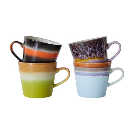 Set de 4 tasses à cappuccino 70s ceramics / 33 cl - HK LIVING
