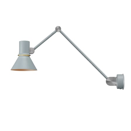 Applique Type 80 W3 metallo grigio / Long Braccio articolato - Collegamento a parete - Anglepoise