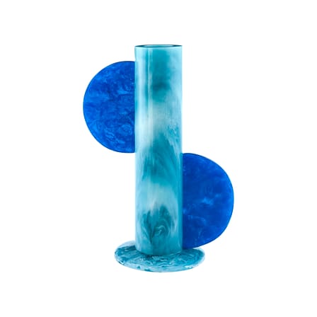 Vase Mustique Cylinder bleu / Acrylique - Jonathan Adler