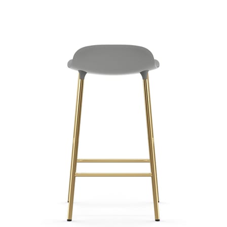 Tabouret de bar Form plastique gris / H 65 cm/ Modèle d'exposition - Normann Copenhagen