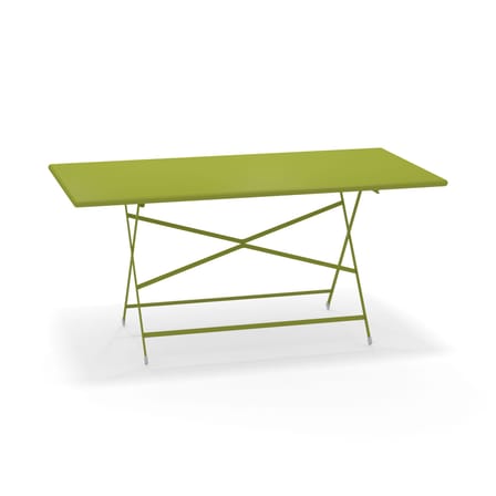 Tavolo pieghevole Arc en Ciel metallo verde / 160 x 80 cm - Acciaio - Emu
