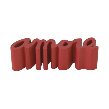 Banc Amore plastique rouge /  L 145 cm - Slide
