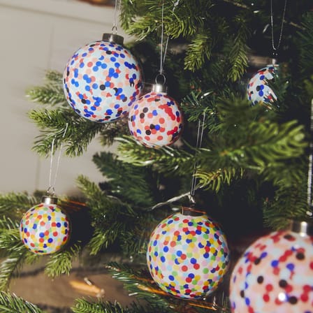 Boule de Noël Proust 1 verre multicolore Ø 9 cm / By Alessandro Mendini - Decoré à la main - Alessi