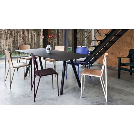 Chaise empilable Petit standard bois bleu - Hay