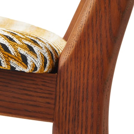 Chaise rembourrée Happy Days tissu jaune - POLSPOTTEN