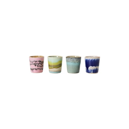 Set de 4 coquetiers 70s ceramics céramique / Ø 4,5 x H 5 cm - HK LIVING