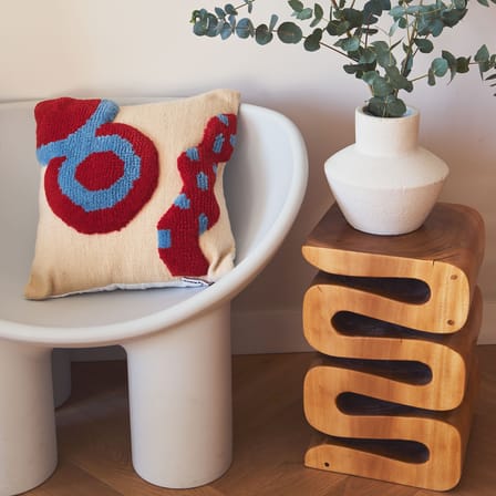 Coussin Sfera / 45 x 45 cm - Laine recyclée tissée main - COLORTHERAPIS
