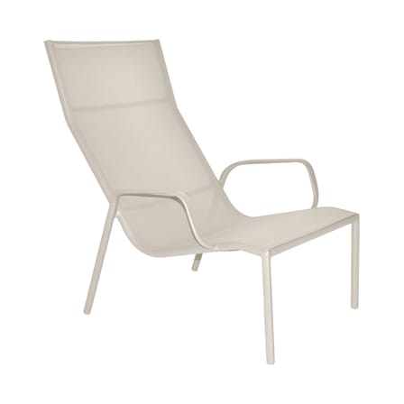 Fauteuil lounge empilable Cadiz tissu gris - Fermob