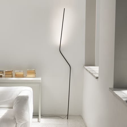 Neo LED Floor lamp metal black / H 205 cm - Adjustable - Nemo