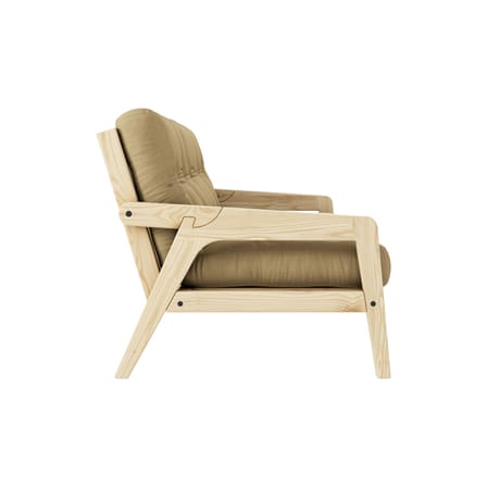 Divano convertibile Grab legno beige / L 204 cm - 3 posti - KARUP DESIGN
