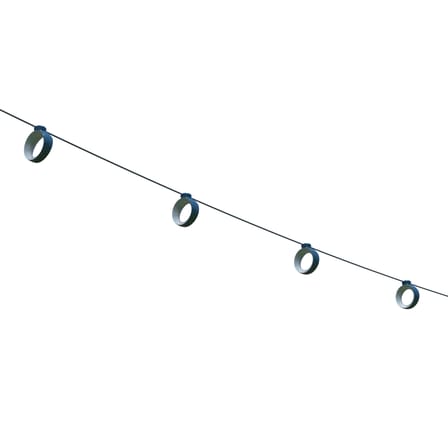 Hoopik LED Outdoor luminous garland plastic material blue LED / Outside - 12 metres / Bluetooth - Fermob