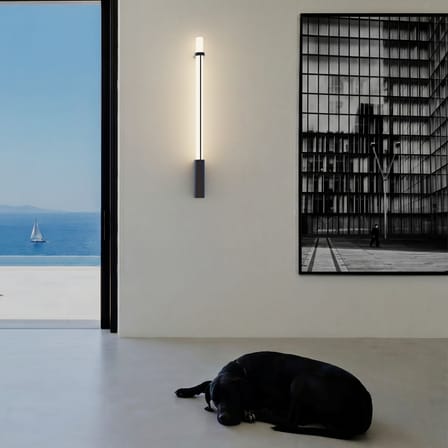 In Fine LED Outdoor wall light glass grey / L 65 cm - DCW éditions