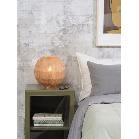 Lampada da tavolo Iguazu Small fibre beige / Juta - Ø 25 cm - GOOD&MOJO