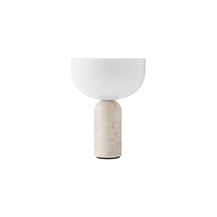 Lampada senza fili ricaricabile Kizu LED pietra beige / Base in marmo - H 24 cm - NEW WORKS