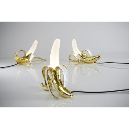 Lampe de table Banana Gold / Dewey plastique or - Seletti