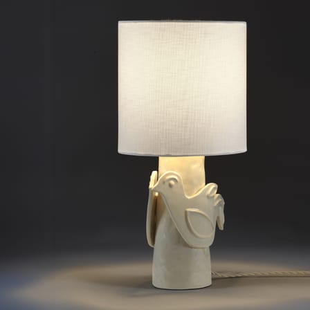 Lampe de table Paloma céramique beige / H 52 cm - Serax