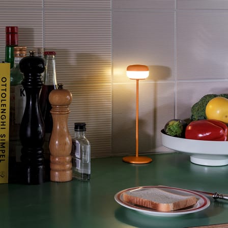 Lampe extérieur sans fil rechargeable Cheerio LED orange / Ø 8 x H 26 cm - Fatboy