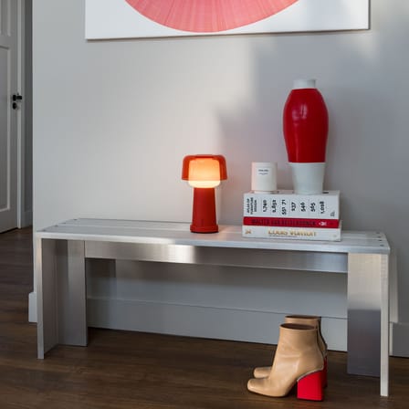 Lampe extérieur sans fil rechargeable Revolve LED rouge - Fatboy