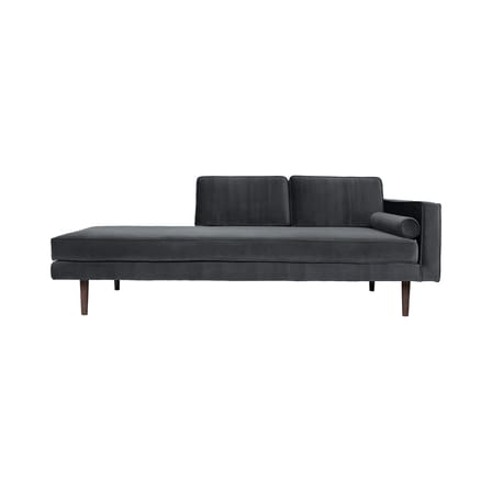 Meridiana Wind tessuto grigio / Bracciolo destro - L 200 cm / Velluto - BROSTE COPENHAGEN