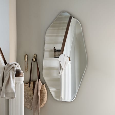 Miroir mural Ruby verre argent / L 60 x H 120 cm - BROSTE COPENHAGEN