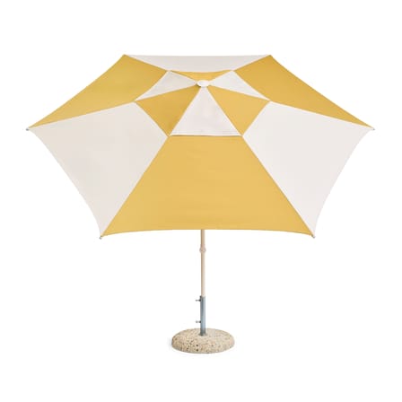Parasol Terrazza - Hexagon tissu jaune / Ø 300 cm - Hay