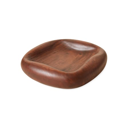 Plateau Wooden bois marron / 35 x 35 x 8 cm - HK LIVING