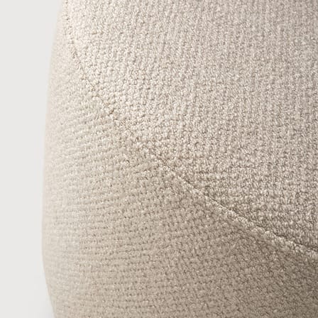 Pouf Barrow tessuto bianco beige / Ø 60 cm - Ethnicraft