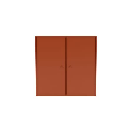 Rangement mural Cover Cabinet bois orange / L 69.6 x P 30 x H 69,6 cm - 2 portes - MONTANA