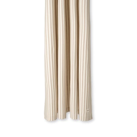 Chambray Striped Shower curtain textile beige / 160 x H 205 cm - Coated cotton - Ferm Living