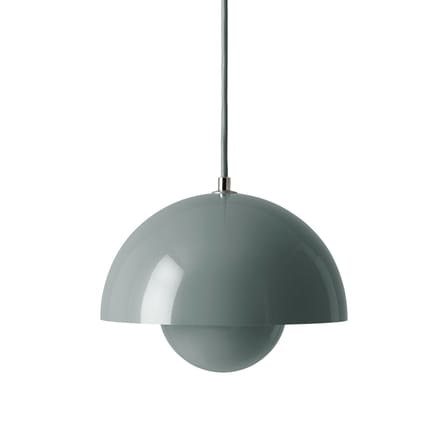 Suspension FlowerPot VP1 métal bleu gris / Ø 23 cm - By Verner Panton, 1969 - &tradition