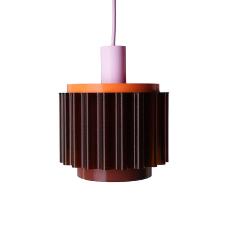 Suspension Gigi Siena marron n° 4 / Ø 18 x H 21 cm - Plastique recyclé, fabriqué en France - Warren & Laetitia