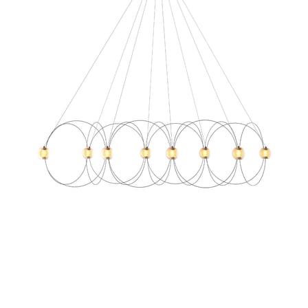 Suspension Munari 8 / LED - 156 x 45 x H 42 cm / Version pré-assemblée - DCW éditions