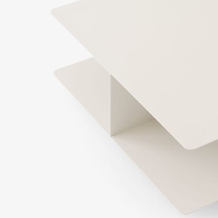 Table basse Develius EV3 métal blanc / 89 x 89 cm - &tradition