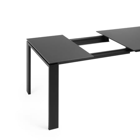 Table à rallonge Four noir / L 160 à 260 cm - Stratifié soft-touch - Kartell