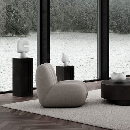 Vase Sphere Buble Medium céramique blanc / H 26 cm - 101 COPENHAGEN