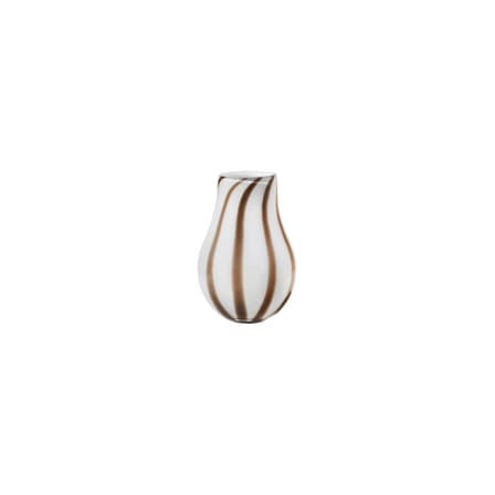 Vaso Ada Stripe vetro marrone / Ø 15,5 x H 22,5 cm - Soffiato a bocca - BROSTE COPENHAGEN
