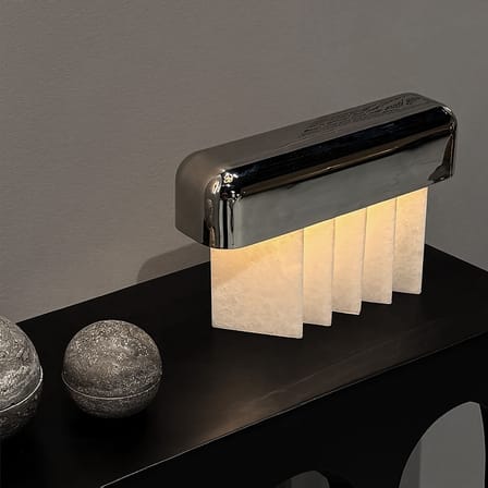 Beetle LED Wireless rechargeable lamp metal marble silver / Marble - 101 COPENHAGEN