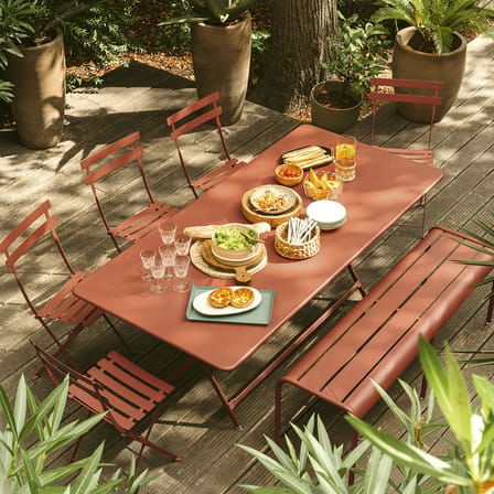 Banc Luxembourg métal jaune 3/4 places / L 145 cm - Aluminium - Fermob