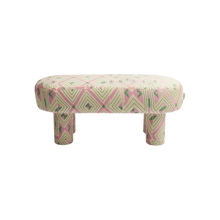 Banquette Ludmila tissu rose / L 100 cm - POPUS EDITIONS