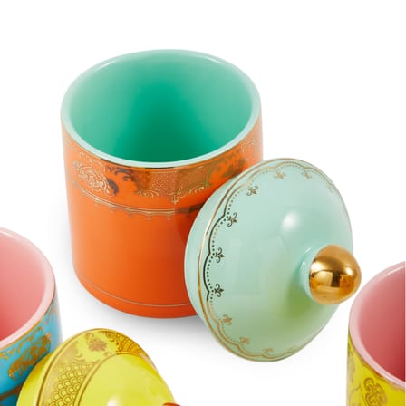 Boîte Grandpa Small céramique orange / Ø x H 14 cm - POLSPOTTEN